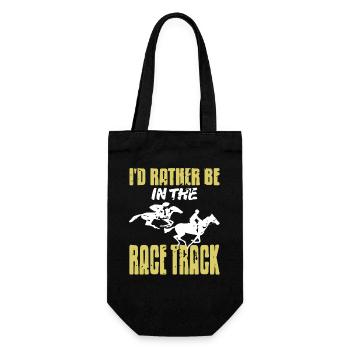 Wishing for Trackside Thrills and Racing Horses - Gift Bag for Bottles - black - Front