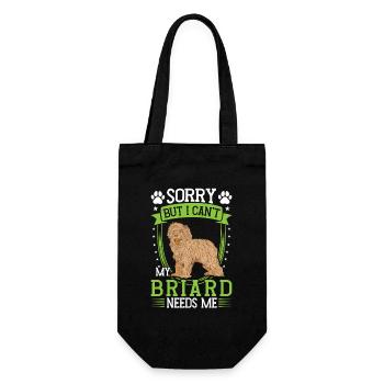 Briard can't beat Berger de Brie - Gift Bag for Bottles - black - Front
