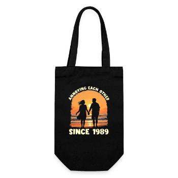 Jahrestag der gegenseitigen Belästigung seit 1989 - Geschenkbeutel für Flaschen - Schwarz - Vorne