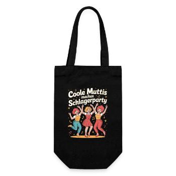 Cool Moms Making Schlager Party Retro Dancing - Gift Bag for Bottles - black - Front