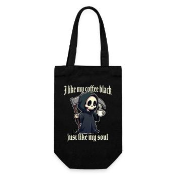 I like my coffee black just like my soul - Gift Bag for Bottles - black - Front