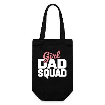 Girl Dad Squad – Father Daughter Shirt Crew Look - Gift Bag for Bottles - black - Front