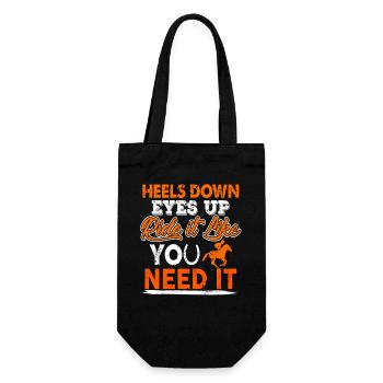 Ride Like You Need It Jockey Motivation Quote - Geschenkbeutel für Flaschen - Schwarz - Vorne