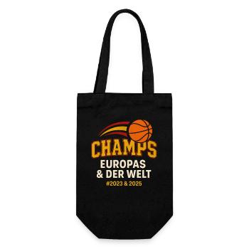 Basketball Champs Deutschland Basketballer  - Geschenkbeutel für Flaschen - Schwarz - Vorne