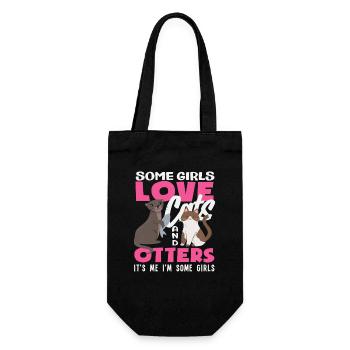 Girls I'm Some Girls Sea Otter Cartoon - Gift Bag for Bottles - black - Front