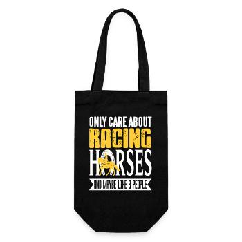 Ne se soucier que des chevaux de course drôle cavalier - Sac à bouteille - noir - Devant