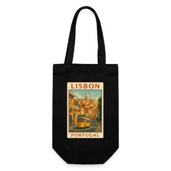 Lisbonne, Portugal - Sac à bouteille - noir - Devant