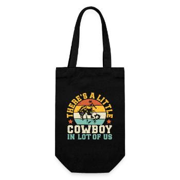 Western Rider Little Cowboys In All Of Us Cowgirls - Gift Bag for Bottles - black - Front
