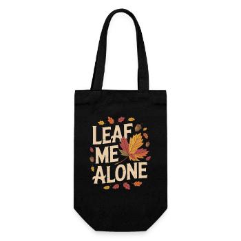 Chat Automne Drôle Laissez-moi tranquille - Sac à bouteille - noir - Devant