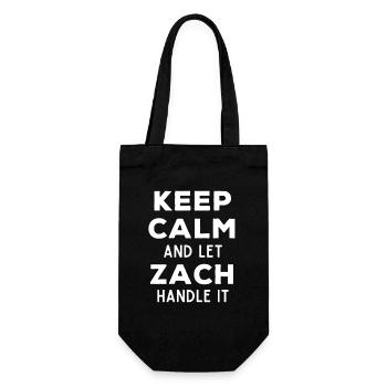Keep Calm Lass Zach das regeln Lustiger Spruch - Geschenkbeutel für Flaschen - Schwarz - Vorne