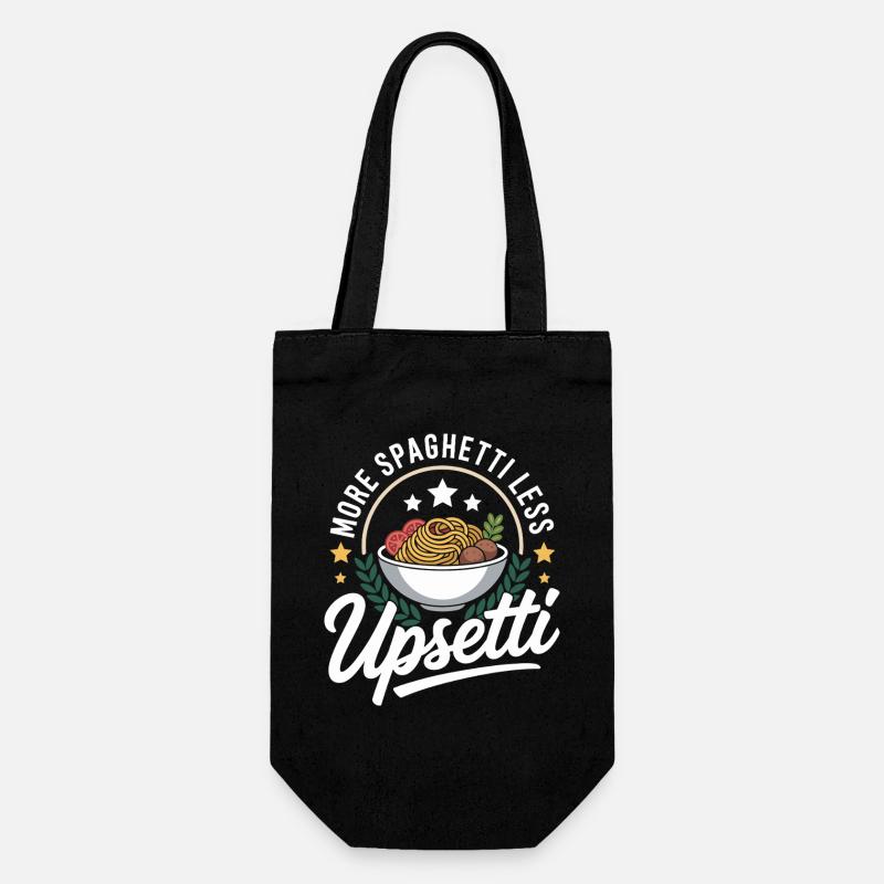 Plus de spaghettis, moins d’upsetti - Sac à bouteille - noir