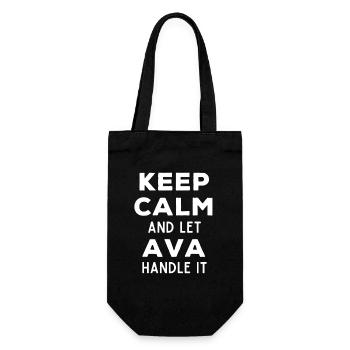 Keep Calm Let Ava Fix It Funny Saying - Gift Bag for Bottles - black - Front