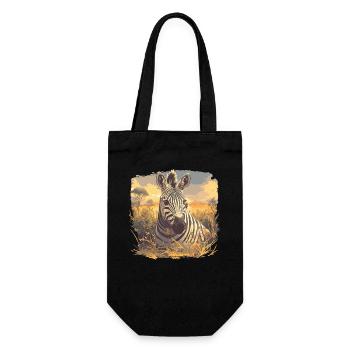 Zebras Zebra - Gift Bag for Bottles - black - Front