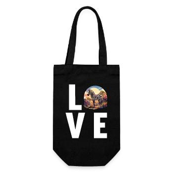 Zebras Zebra - Gift Bag for Bottles - black - Front
