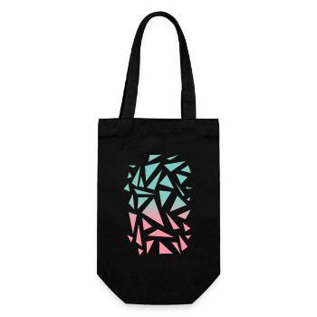 Motif triangulaire - Turquoise Pink - Sac à bouteille - noir - Devant