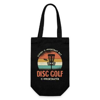 Retro Disc Golf Is Important - Gift Bag for Bottles - black - Front