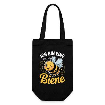 Ich Bin Eine Biene Faschingskostüm - Geschenkbeutel für Flaschen - Schwarz - Vorne