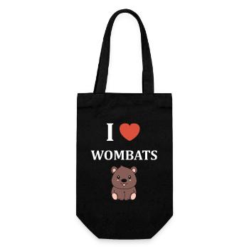 J’adore Wombats Doux - Sac à bouteille - noir - Devant