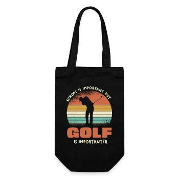 Le golf est plus important que le rétro scolaire - Sac à bouteille - noir - Devant