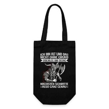 Wikinger Nordische Mythologie Götter - Geschenkbeutel für Flaschen - Schwarz - Vorne