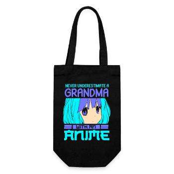 Anime Manga Otaku Kawaii Japan Cosplay Grandma - Gift Bag for Bottles - black - Front