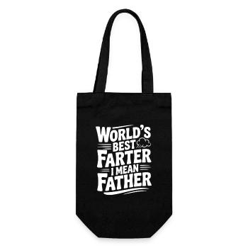 Der beste Farker der Welt, ich meine Vater - Geschenkbeutel für Flaschen - Schwarz - Vorne