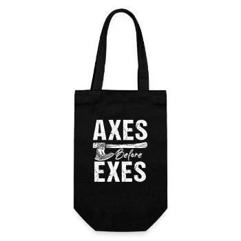 Mythologie viking Valhalla guerrier hache dictons - Sac à bouteille - noir - Devant