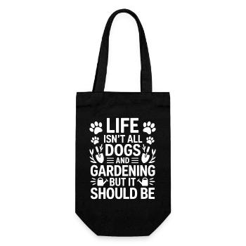 Jardin Disant Chiens Drôle Jardinage Cadeau - Sac à bouteille - noir - Devant