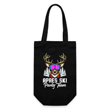 Apres Ski Party Team - Geschenkbeutel für Flaschen - Schwarz - Vorne
