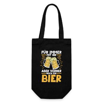 JGA Team Bräutigam Junggesellenabschied - Geschenkbeutel für Flaschen - Schwarz - Vorne