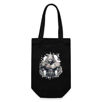 Wolf Muscles Bodybuilding Beast - Gift Bag for Bottles - black - Front