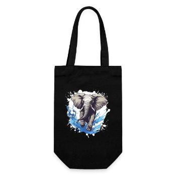 Elephant Football Team - Gift Bag for Bottles - black - Front