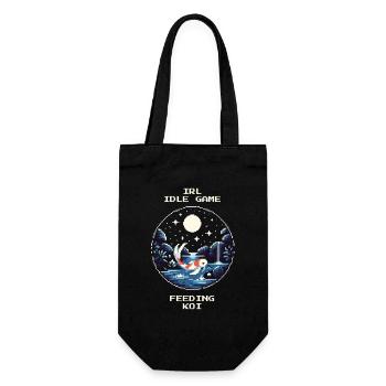 IRL Idle Game: Feeding Koi | Garden pond - Gift Bag for Bottles - black - Front
