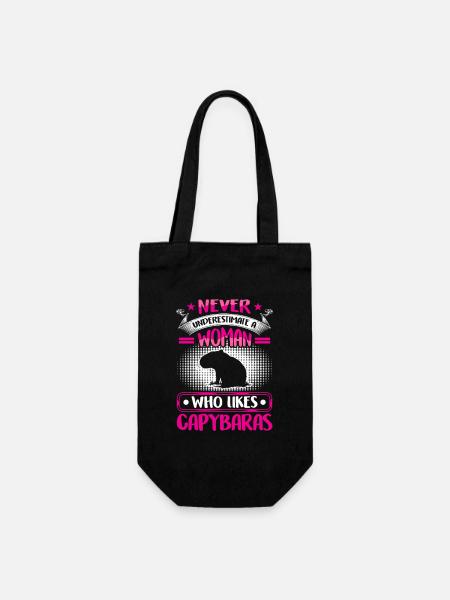 Capybara unterschätzen Wasserschwein - Geschenkbeutel für Flaschen - Schwarz