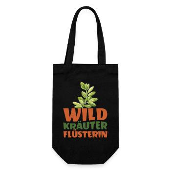 Magisches Kräuter-Design Hexen Pflanzenliebhaber - Geschenkbeutel für Flaschen - Schwarz - Vorne