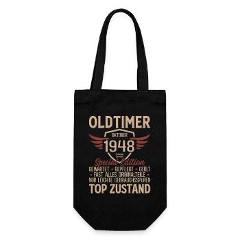 Cadeau 77ème anniversaire Voiture Ancienne Octobre 1948 - Sac à bouteille - noir - Devant