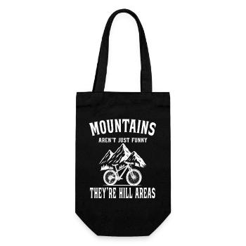 Mountains aren't just funny - Mountain Bike - Gift Bag for Bottles - black - Front