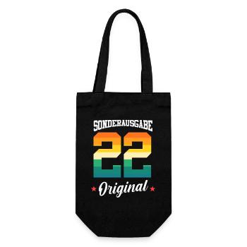 22 Birthday - Gift Bag for Bottles - black - Front