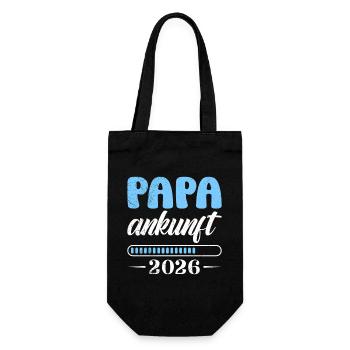 Dad-to-be DAD ARRIVAL 2026 Funny - Gift Bag for Bottles - black - Front