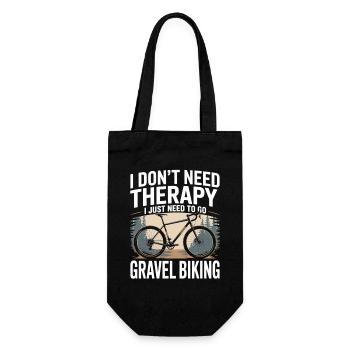 Slogan du vélo de gravier – une thérapie ? Mieux faire du vélo ! - Sac à bouteille - noir - Devant
