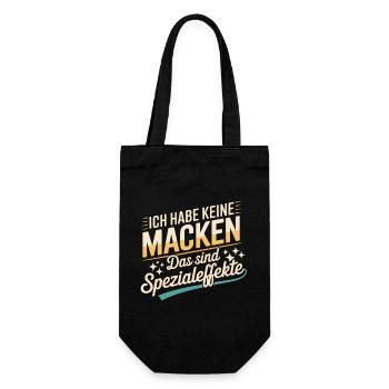 Sarkasmus? Ich? Niemals. – Lustiges Sprüche Design - Geschenkbeutel für Flaschen - Schwarz - Vorne
