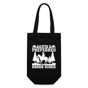 Rodeo Horse Riding Santa´s Preferred Cowboys - Geschenkbeutel für Flaschen - Schwarz - Vorne