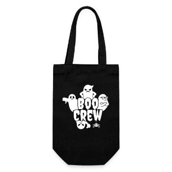 Halloween, Boo Crew, Boo ! Fantômes effrayants et araignée - Sac à bouteille - noir - Devant