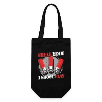 Clay Pigeon Shooting Shell yes I Shoot Clay - Gift Bag for Bottles - black - Front