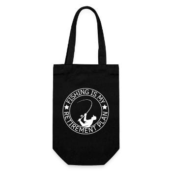 Angeln ist mein Altersvorsorge Angeln - Geschenkbeutel für Flaschen - Schwarz - Vorne