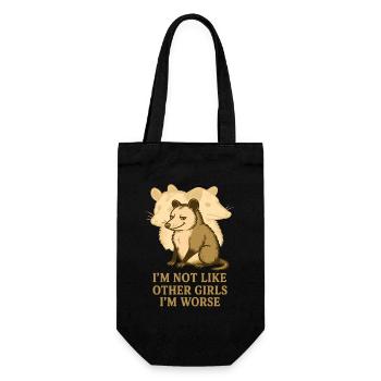 Pas comme les autres filles Je suis pire Humour Possum - Sac à bouteille - noir - Devant