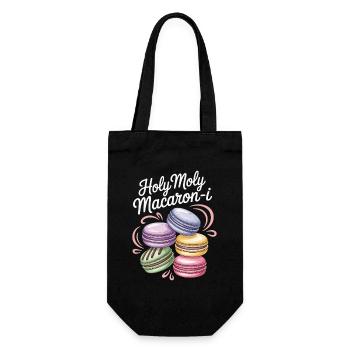 Macaron French Desserts - Gift Bag for Bottles - black - Front