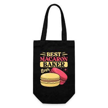 Macaron Französische Desserts - Geschenkbeutel für Flaschen - Schwarz - Vorne