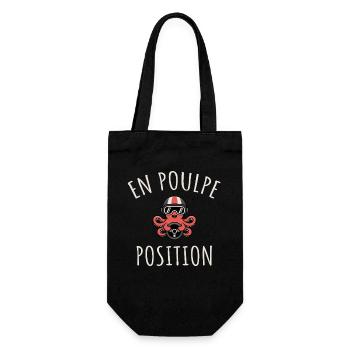 En poulpe position Jeu de mots drôle  - Sac à bouteille - noir - Devant