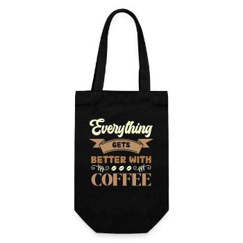 Le café rend tout meilleur - Sac à bouteille - noir - Devant
